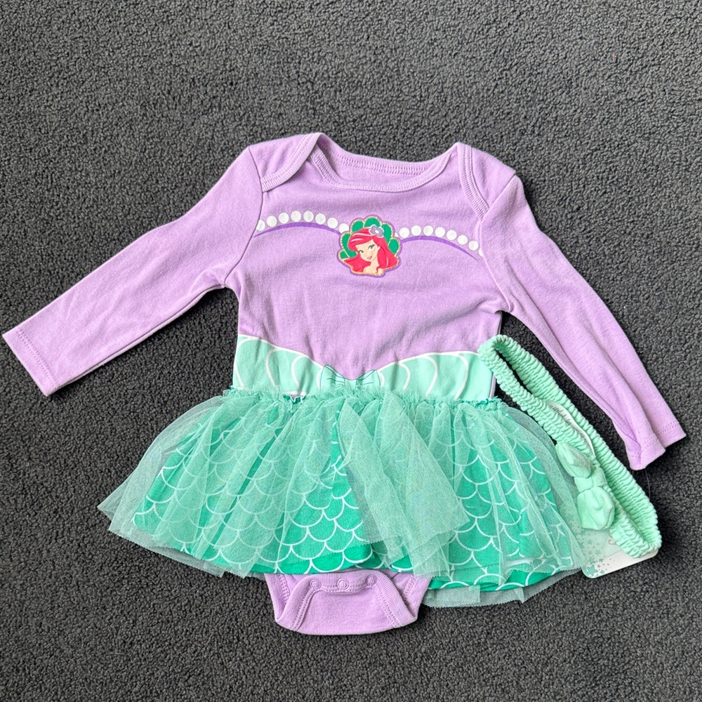 Disney Little Mermaid Onesie - Purple and Green